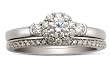14K White Gold Diamond Wedding Set - 0.50 Ct.