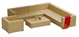 LUXUS WOHNLANDSCHAFT GARTENMÖBEL POLY RATTAN AUFLAGEN