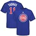 Detroit Pistons Tees : Majestic Detroit Pistons #11 Isiah Thomas Royal Blue Retired Player Throwback
