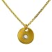 Ladies Small Circle Pendant w/Diamond on Chain .02cttw