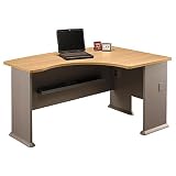 Right L-Bow Desk (Light Oak)