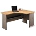 Right L-Bow Desk (Light Oak)