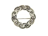 925 Silver Marcasite Celtic Design Brooch