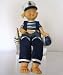 Kantenhocker Junge Matrose mit Ball und Boot ca. 16cm