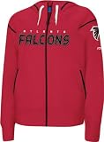 Atlanta Falcons -Red- Women's Dazzle Trim Hooded Sweatshirt - X-Large