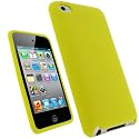 iGadgitz Yellow Silicone Skin Case Cover for Apple iPod Touch 4th Generation 8gb, 32gb, 64gb + Screen Protector