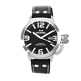 TW Steel Men's TW2 Canteen Black Leather Black Dial Watch