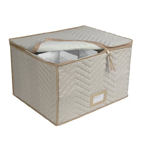 Richards Homewares Deluxe Mocha Fiber Stemware Chest - Holds 12
