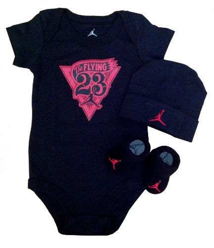 Stylish Jordan 3 piece set Bodysuit 0-6 Months+free 3.5mm for Cellphone/ Mp3/ Ipad