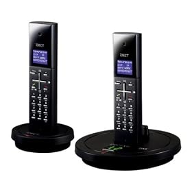 IDECT X1 Twin Digital Cordless Telephone With Answering Machine - Black