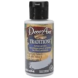 Deco Art Traditions Acrylics 3 Ounces-Light Grey Value 8