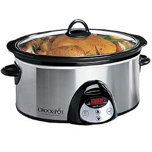 Crock Pot The Original Slow Cooker, 6 Qt. woth BONUS Cookbook and Little Dipper Warmer by Crock-Pot