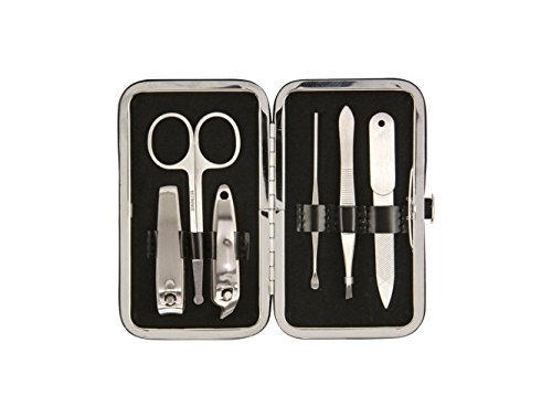 Brownlow GiftsFaux Leather Manicure Set, Black