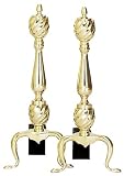 Uniflame Solid Brass Twist andirons