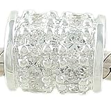 Sterling Silver and CZ Tube Bead fits Pandora Chamilia Biagi Charm Bracelet GIFT BOXED
