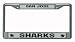 NHL San Jose Sharks Chrome Frame (Silver)