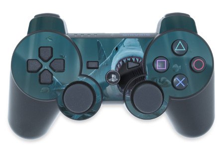 Great White Design PS3 Playstation 3 Controller Protector Skin Decal Sticker