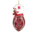 Nebraska Cornhuskers 3 Black Resin Football Tacklers Holiday Tree Ornament - NCAA College Athletics
