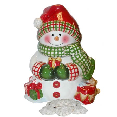 Gluten Free, Wheat Free Vanilla Walnut Cookies In Snowman Cookie Jar