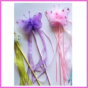 Stunning Jeweled Fairy Butterfly Wand Select Color: pink