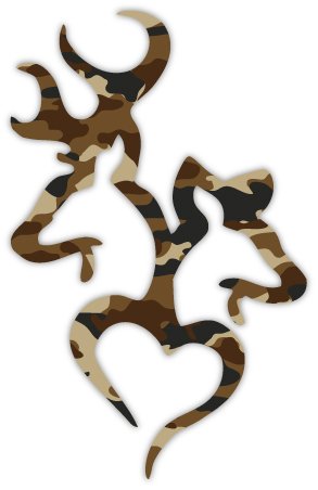 Deer Heart Realtree Camo Buck and Doe real tree sticker decal 4