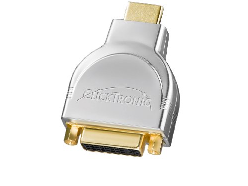 Clicktronic HC 014 Adapter (HDMI 19-polig Stecker auf DVI-D Buchse 24+1, vergoldete Kontak Preisvergleich
