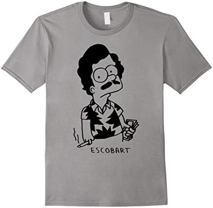 Men's ESCOBART Tee Shirt funny smoking t-shirt XL Slate
