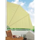 Balkonsichtschutz Windschutz Sichtschutz 600x75 gelb-weiß #532