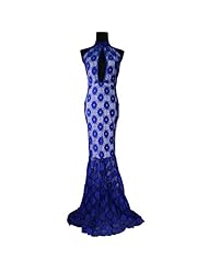 General Print Long Sleeves Lace Backless Cocktail   Ball Gown Bandage Dress/Club Dress/Party Dress/Maxi Dress 