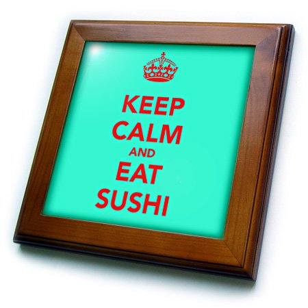 EvaDane - Funny Quotes - Keep calm and eat sushi. Turquoise and Red. - Framed Tiles
EvaDane - Funny Quotes - Keep calm and eat sushi. Turquoise and Red. - Framed Tiles