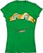 Search : TMNT Teenage Mutant Ninja Turtles Big Face Foil Headband Mikey Green Juniors T-shirt