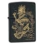 Zippo Lighter - Oriental Chinese Dragon Smoke Black Matte, 6250