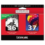 Lexmark No 36 Black & No 37 Color Combo Pack, Return Program Print Cartridges (Electronics) newly tagged