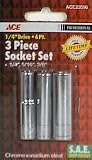 Ace 3 Pc. 1/4 Drive 6 Point Deep Well Socket Set (23596-40A)