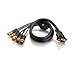 C2G / Cables to Go 40339 SonicWave BNC Component Video to HD15 VGA Breakout Cable (6 Feet, Gray)