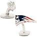 New England Patriots NFL Sterling Silver Logo’d Executive Cufflinks w/ Jewelry Box