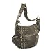 OiOi Chocolate Studded Leatherette Hobo Sack