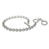 925 Silver Oxidized Link Bracelet- 7-8 IN