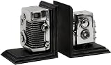 Vintage Camera Bookends Set Of 2, SET OF 2, SILVER