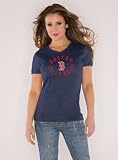 Boston Red Sox Women's Navy Tri Blend V-Neck T-Shirt - By Alyssa Milano