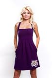 LSU Tigers Women's Purple Pleated Dress with Pockets
