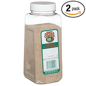 Spice Classics Ground White Pepper, Ground, 18-Ounce Plastic Canisters (Pack of 2)
