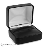 Boite &agrave; bijoux pour ensemble d'alliances - Collection Moderne - Noir