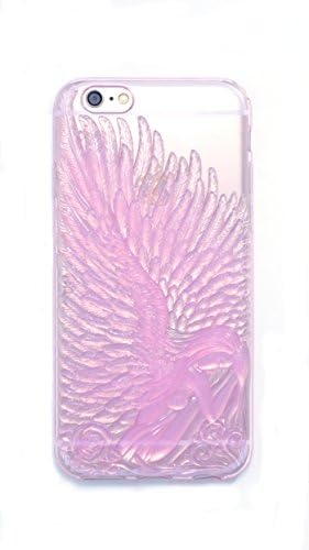 iPhone 6s Case , Pink Soft Silicone Rose Flower Design Flexible Rubber Skin - Strap Holder Case for iPhone 6 (2014) / 6s (2015)