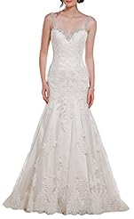 Mermaid Spaghetti Strap Lace Beaded  Dress