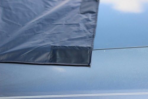 REXIDO Winter Frost Guard Windshield Cover Protector with 2 Microfiber Cloths Free Of Cost - Covers Wipers, Snow and Frost Guard - No More Scraping! DURABLE AND LIGHTWEIGHT, NO Maintenance! Snow OFF Windshield Cover Save valuable time and Save Money! No More Defrosting - Anti-theft Door Flaps - Windproof 4 Magnets Wings and Suction Cups Hood Covers in Place Throw Away Your Ice Scrapers and Snow Brushes!! Long Enough to Cover All Sizes of Windshield & Wiper With STANDARD SIZE (48 X 60 INCHES)