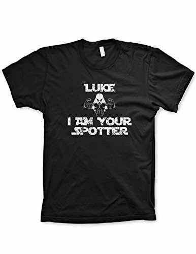 Luke I am your Spotter shirt funny weightlifting shirts movie parody tees, Large