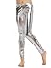 Aaronano Little Girls' Metallic Color Shiny Stretch Leggings