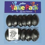 12 Plastic Pirate Eye Patches