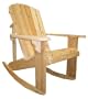Eureka Wood Works Western Red Cedar Big Boy Adirondack Rocking Chair 42"hx33"wx45"d, Extreme Weather Resistant